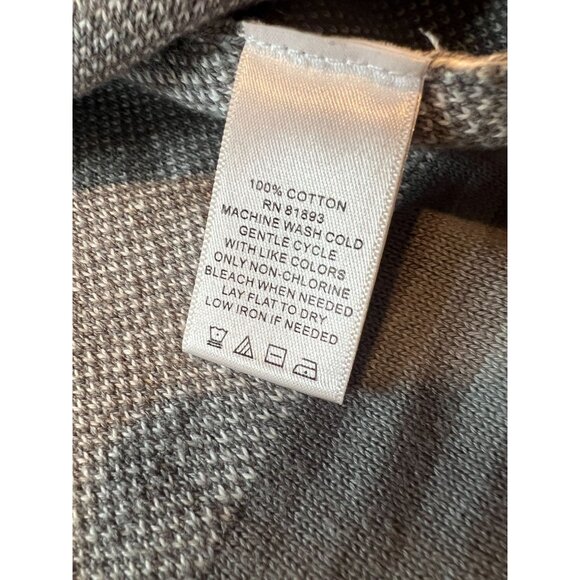 Isaac Mizrahi Live! Womens Zebra Print Cardigan Sweater XL 100% Cotton Cozy - Picture 5 of 7